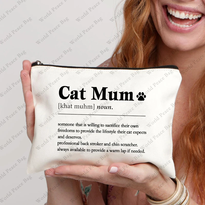 1Pc Cat Mom Gifts for Women Makeup Bag,Cat Mom Gifts,Best Cat Mom Gifts,Cat Lover Gifts for Women,Gifts for Cat