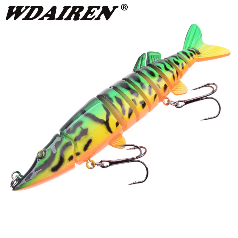 

1PCS 9 Segement Swimbait Pike Wobblers 12.5cm 20g Crankbait Fishing Lure Multi Jointed Hard Bait Musky Sinking Isca Artificial