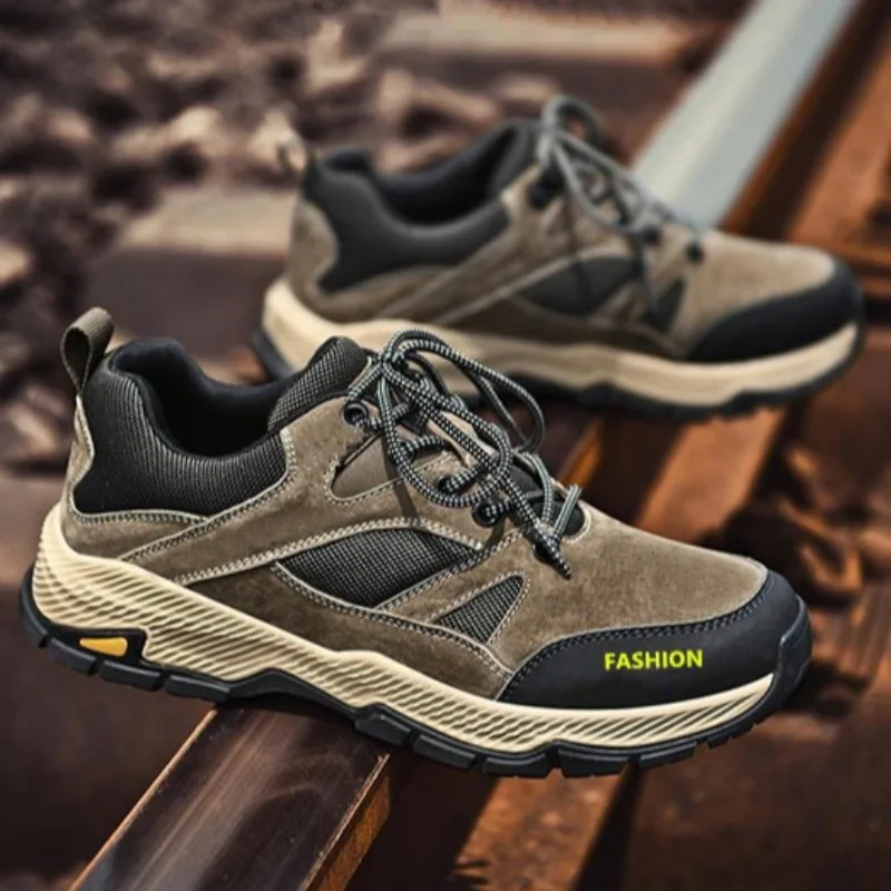 New Men's Hiking Shoes Comfortable Large Size Running Sneakers Outdoor Versatile Casual Anti-slip Thick Sile Sport Climbing Shoe