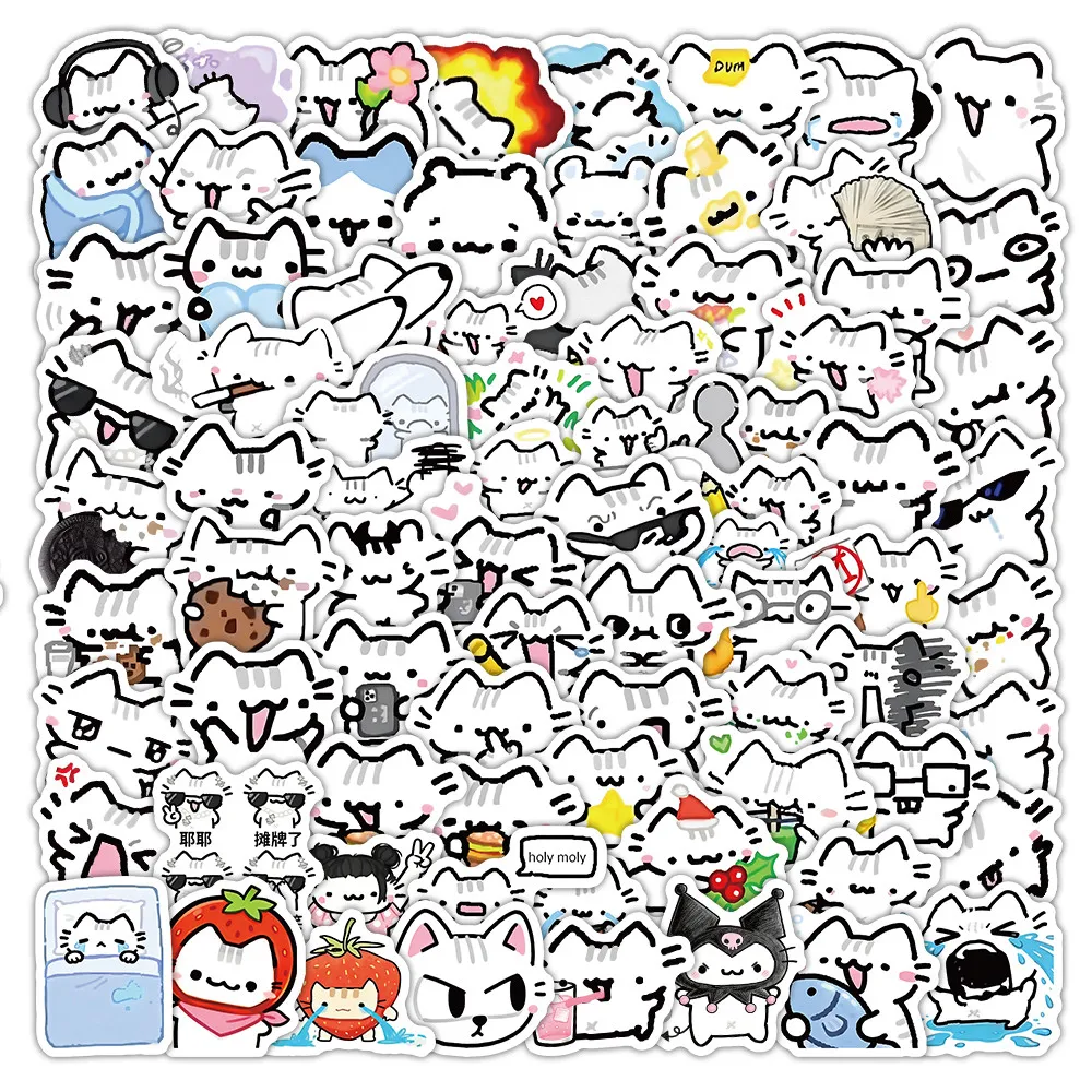 Basil Cat Dekorative Aufkleber 103 Blätter für Tagebuch Planer DIY Bastelbedarf Schreibwaren Giajar Sticker Store
