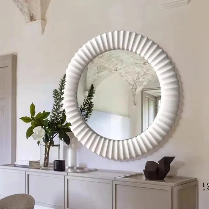 Mirror Round Wall Infinity Shower Mirror Wall Gold Living Room Mirrors Small Korean Style Glass Aesthetic Hogar Home Decorative