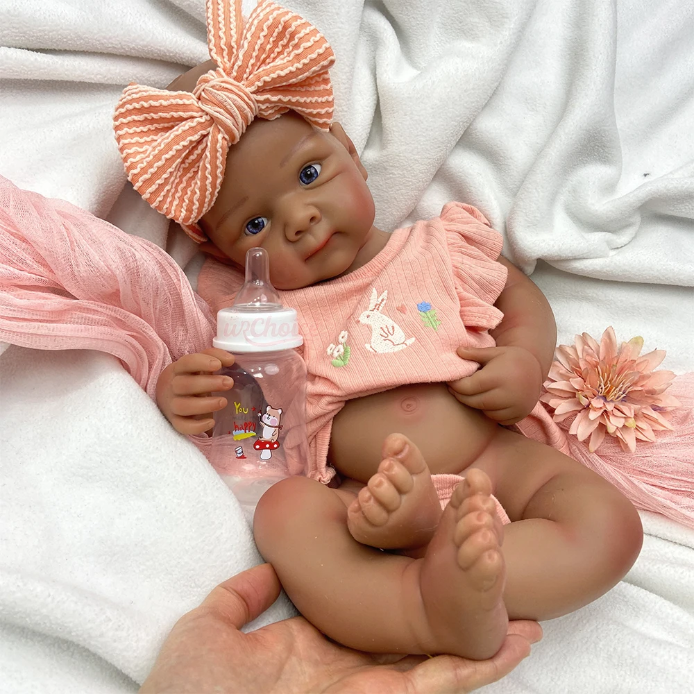 50cm Cała z Silikonu Realistyczna Lalka Reborn Dziewczynka z Realistycznymi Detalami, Otwierająca Usta, Noworodek, Prezent Uspokajający i Wyrażający Miłość