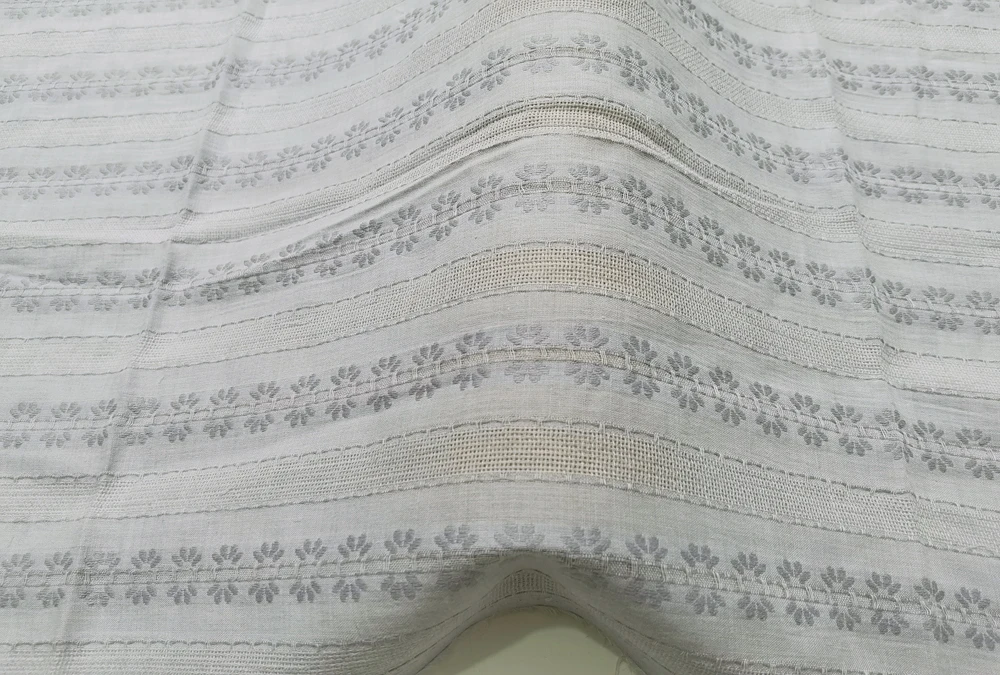 1 Meter x 1,4 Meter Blumen-Jacquard-Baumwollgaze-Stoff für Hemden im Sommer – Detail 19