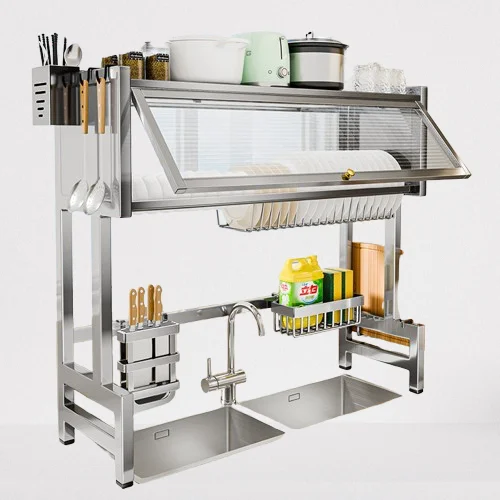 

Sink dish rack, multi-function, storage, dust cupboard, dish drain rack