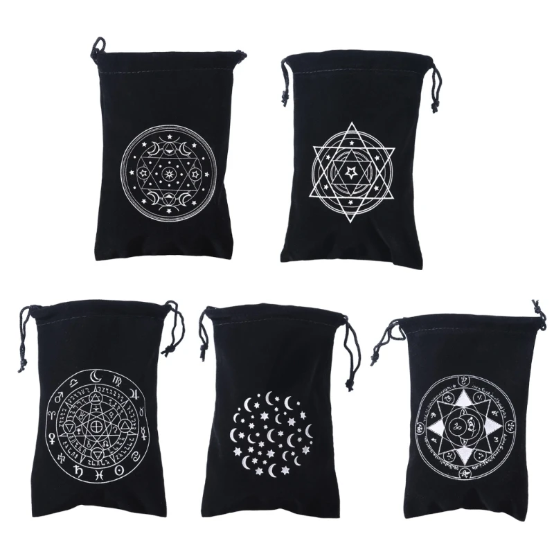 Fashionable Bag Drawstrings Tarots Runes Card Holder Bag Drawstrings Pouches for Christmas Gift Jewelry,Watch Small Item