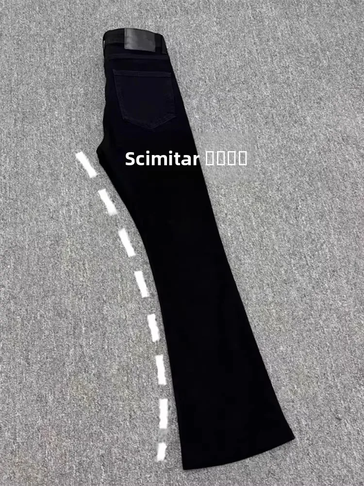 

Мужские джинсы с высокой талией, прямые, на флисовой подкладке, Cleanfit, черные, буткат, осенне-зимние, зауженные, молодежные