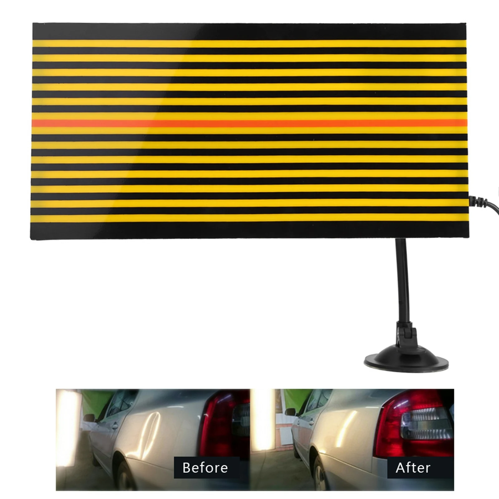 Dent Repair Board Paintless Dent Repair Removal Tool Checking Reflector Line Board with LED Light and USB Dent Repair Dent Board