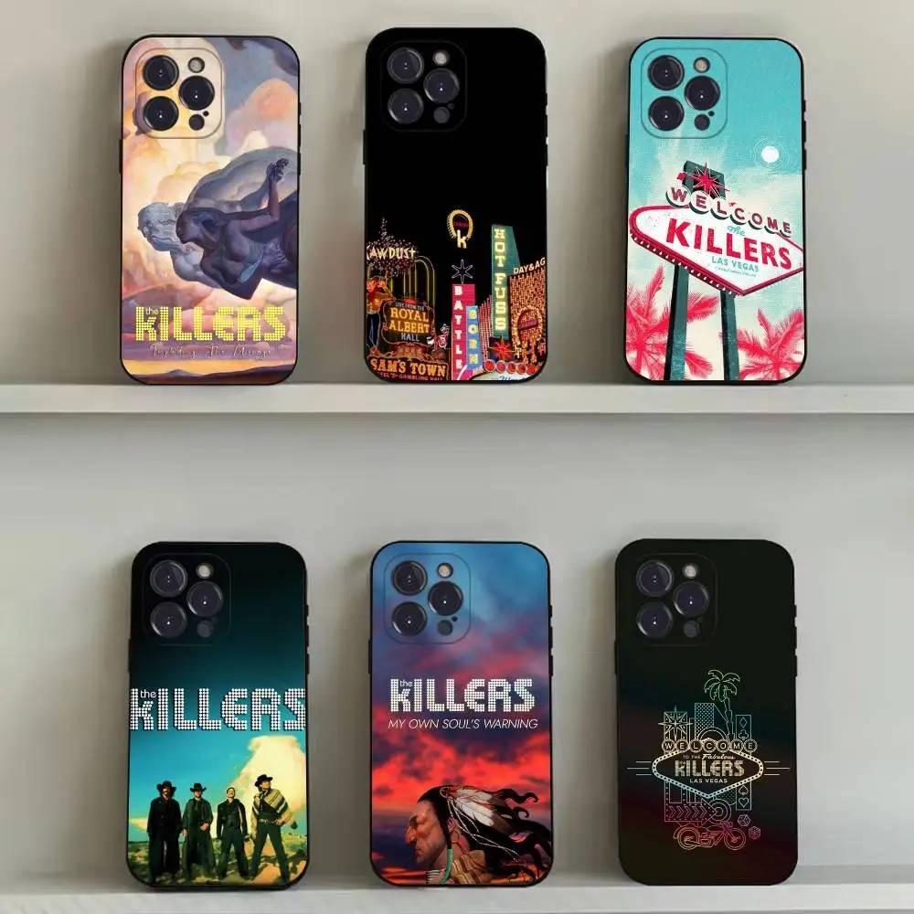 

Band The K-Killers Phone Case For iPhone 16,15,14,13,12,11,Pro,Max,Plus,X,XS,SE4,E,Mini,Soft Black Case