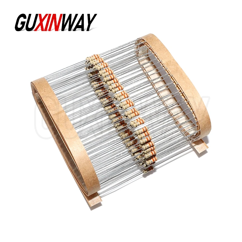 100 peças 1r-10m 10r 47r 100r 220r 1k 10k 4k7 100k 560k 1m3m3 ohm cor anel resistência 1/4w resistores de filme de carbono 5%