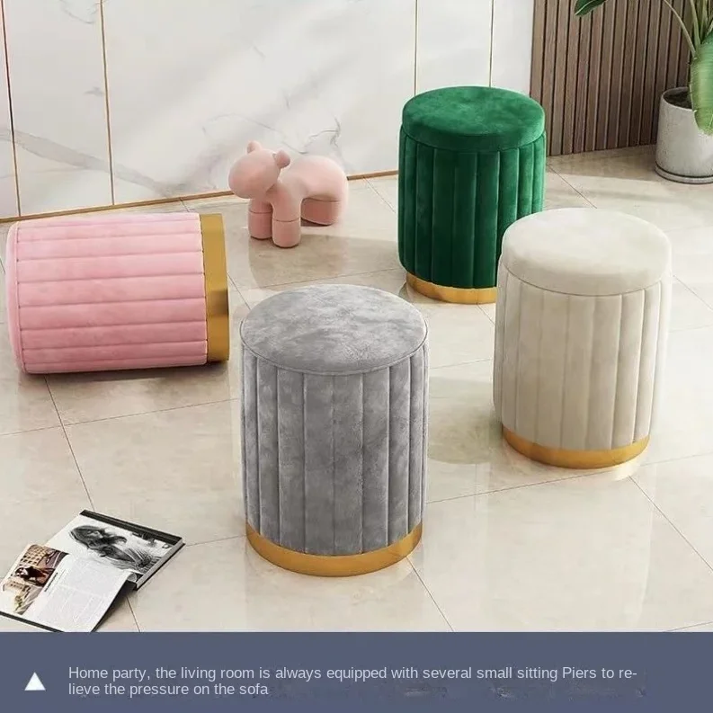 Light Luxury Makeup Stools Stools Chairs Bedrooms Sofas Side Round Stools Dressing Stool Vanity Chairs Storage Bench