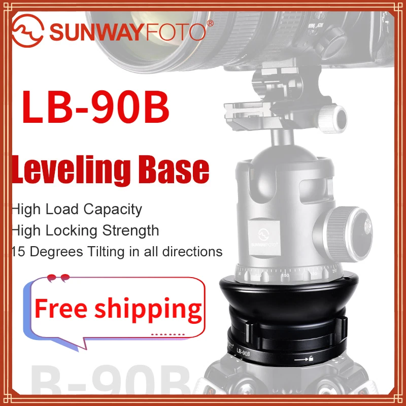 

SUNWAYFOTO LB-90B Leveling base Tripod Head 55 lbs(25kg) Load Capacity,Black