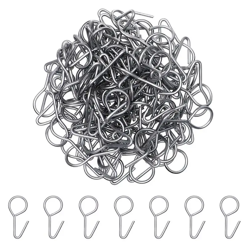 100pcs Car Seat Cover Fixing Hooks Seat Cover Cushion Fastener Hooks Metal Auto Seat Cover Hooks Metal S-shaped Hook