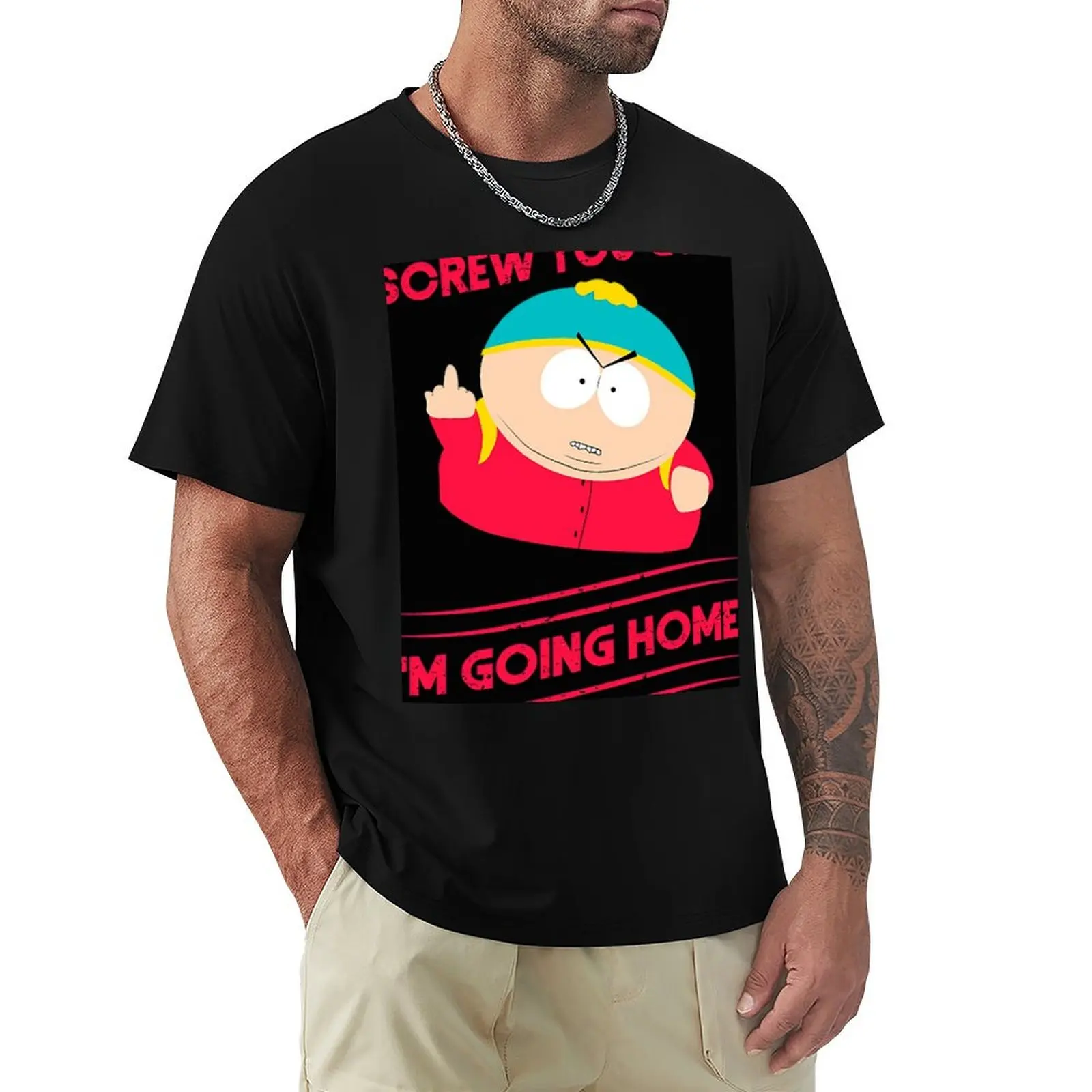 Cartman Screw you guys T-Shirt Breathable Workout Short Sleeve Top