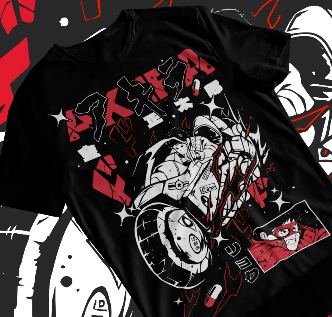 Akira T-shirt,Anime Shirt,Retro Neo Tokyo Manga Tetsuo Kaneda Shirt Soft Tee