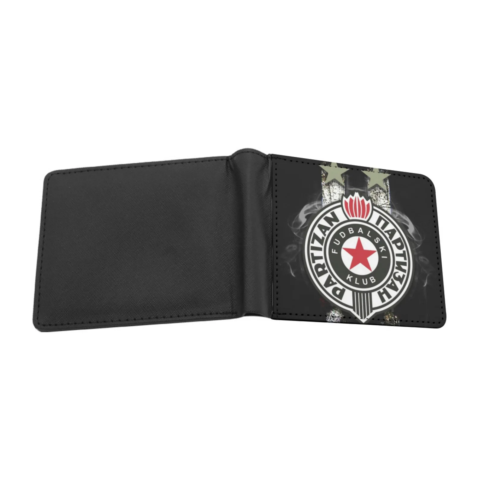 Partizan Beograd Men Women Pu Leather Wallet Credit Card Holder Wallet Short Purse Partizan Belgrade Partizan Belgrade Beograd