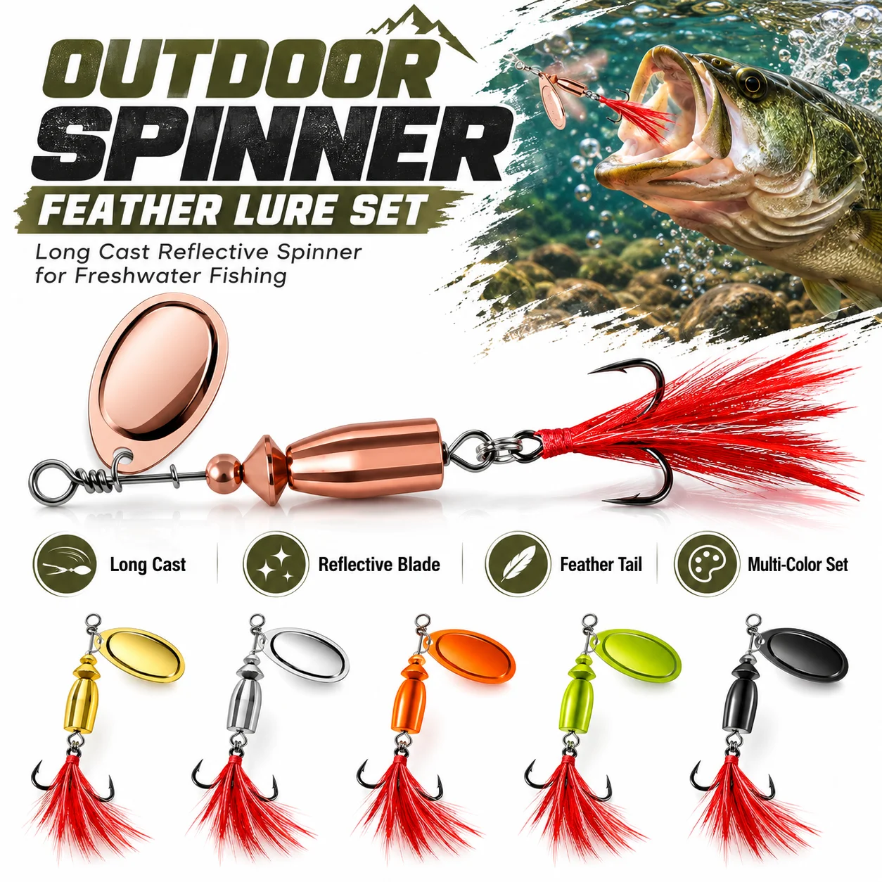 Outdoor Fishing Topwater Frog Lure Floating Soft Bait Skirted Artificial Lure with Hook for Bass Freshwater Angling Tackle Gear