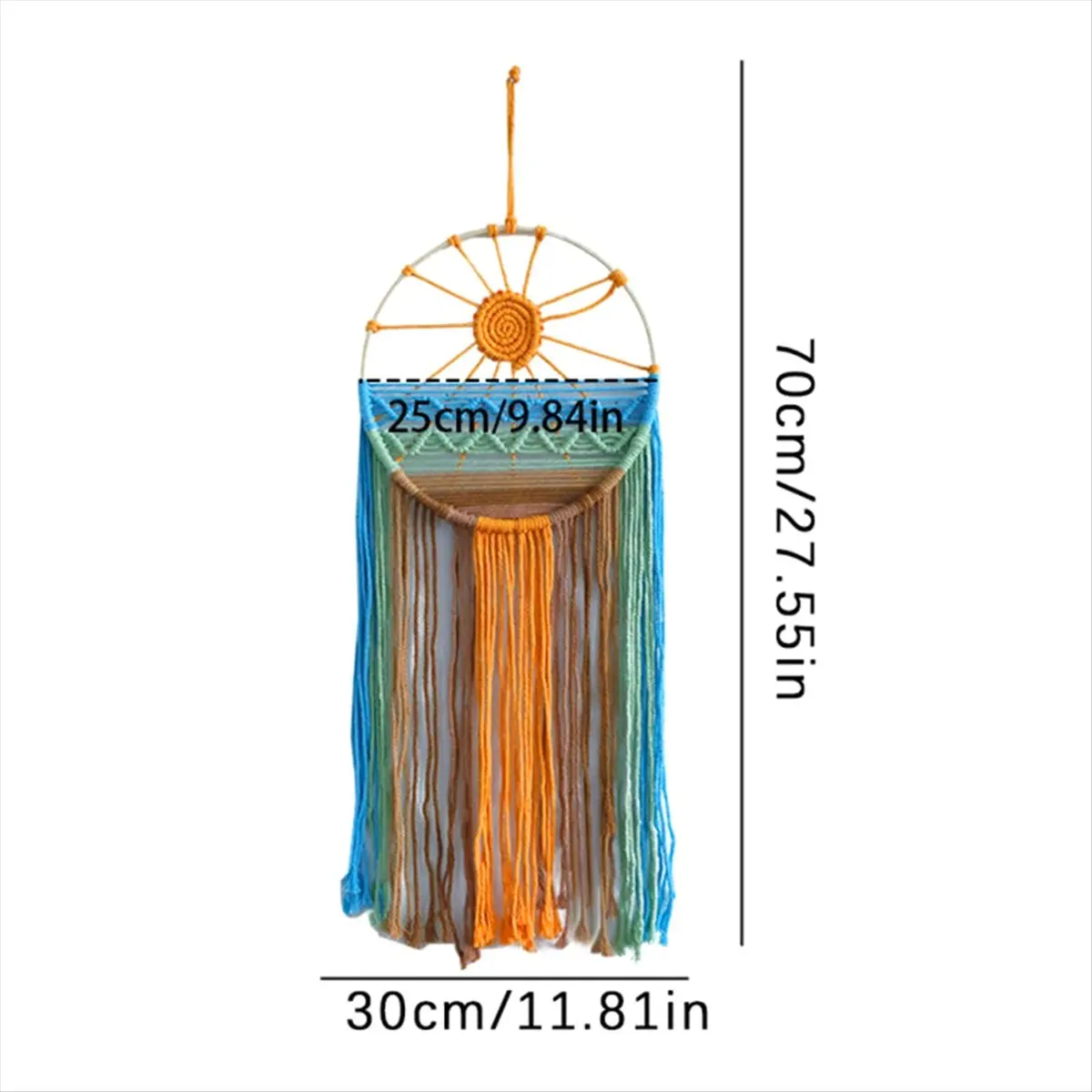 

New 3 Pcs Dream Catcher Wall Decor Boho Macrame Dream Catcher Sunrise Sunshine Sunset Kit Colorful
