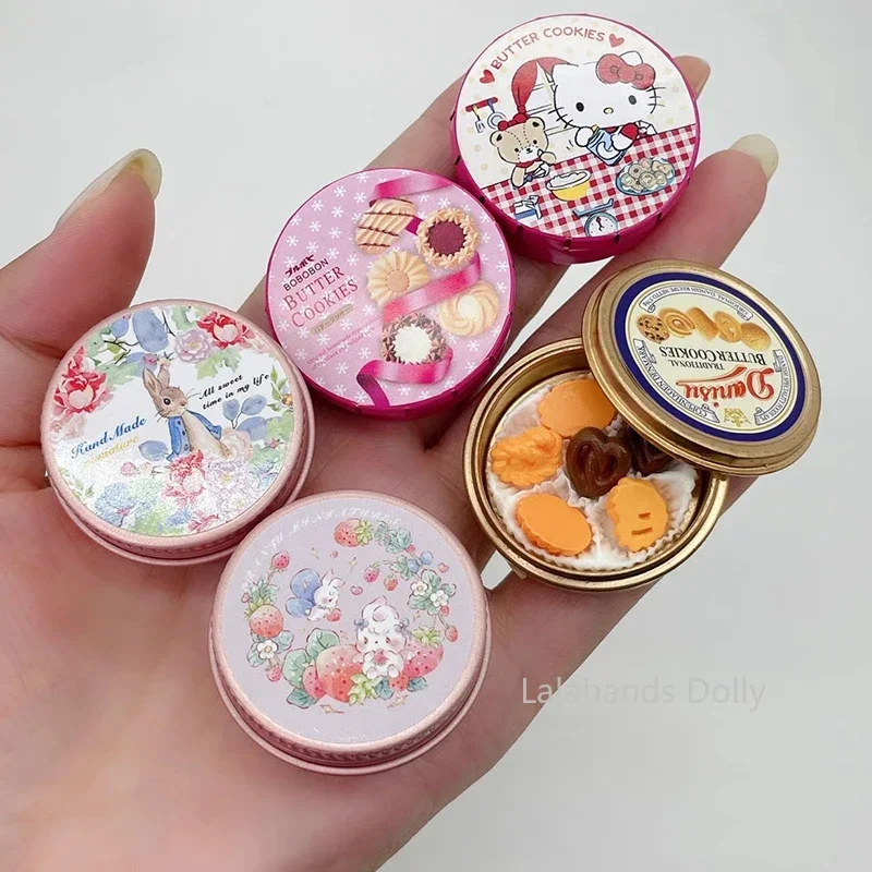 Dollhouse Simulation Supermarket Food Mini Iron Box Cookies/snacks Model for Dollhouse  Food Play Toys Decoration Accessories