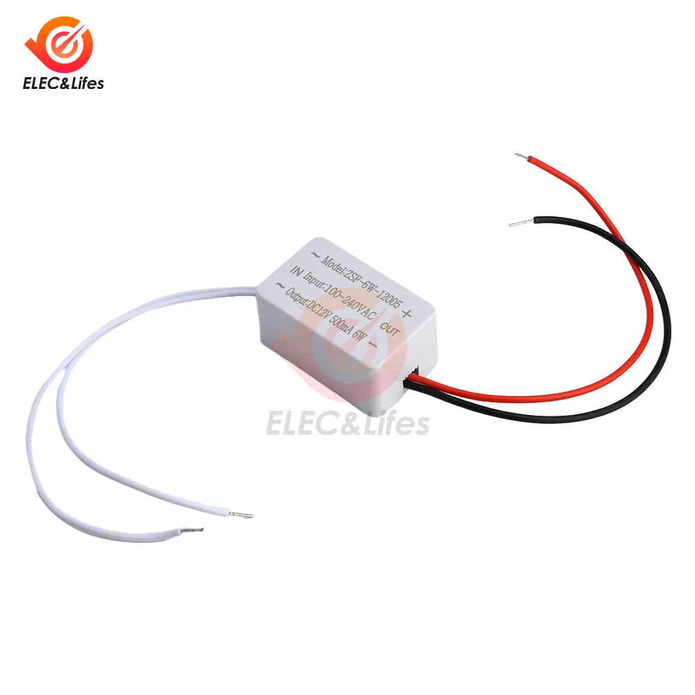 LEDドライバー 6W 0.5A 12W 1A 18W 1.5A 24W 2A 36W 3A 48W 4A 60W 5A LED電源用 AC 100-240VからDC 12Vへの照明用トランスフォーマー