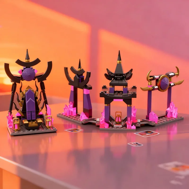 

269pcs MOC Crystal Temple Ninjia Model Building blocks Christmas gifts Architecture Assemble creative toy idea Education Kids