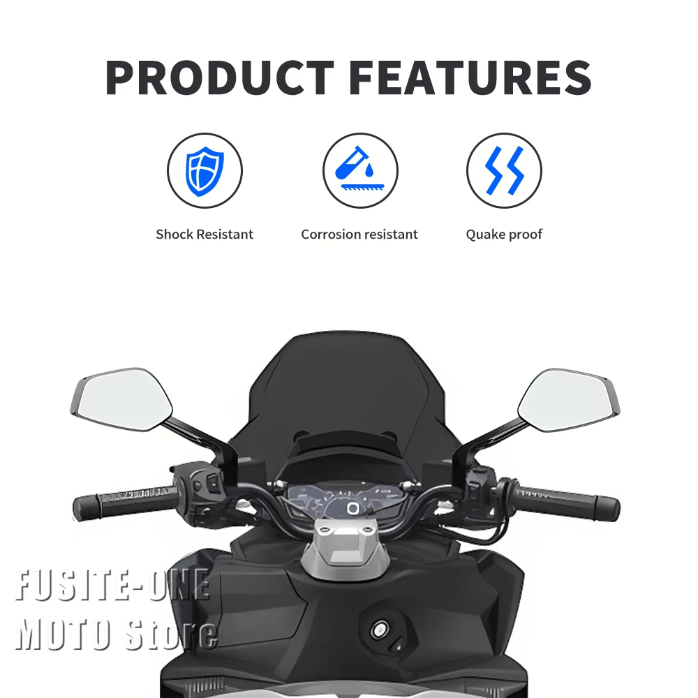 ل SR GT 125 200 SRGT125 SRGT200 SR GT200 2022-2024 SR125 SR 50 125 مغامرة دراجة نارية الملحقات الجانب مرآة الرؤية الخلفية