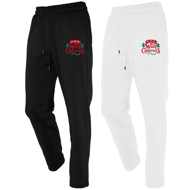 

Printed Fleece Men's Autumn Winter Casual Jogging Men's Sports Fashion Drawstring Sweatpants Trousers