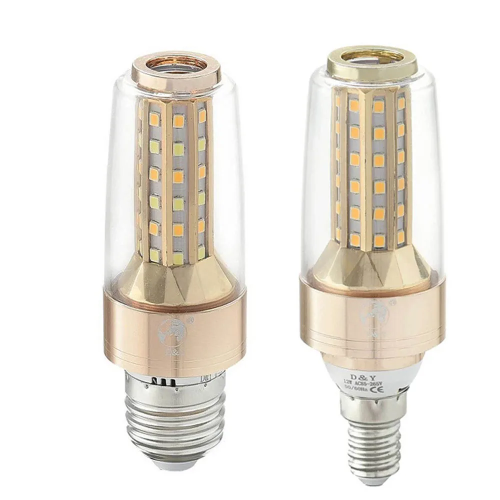 

5pcs E14 E27 LED Bulb 110v 220v Corn Lamp 12w 3000k Natural White 4000k 6000k CCT Double Color Crystal Drop Ceilling Chandelier