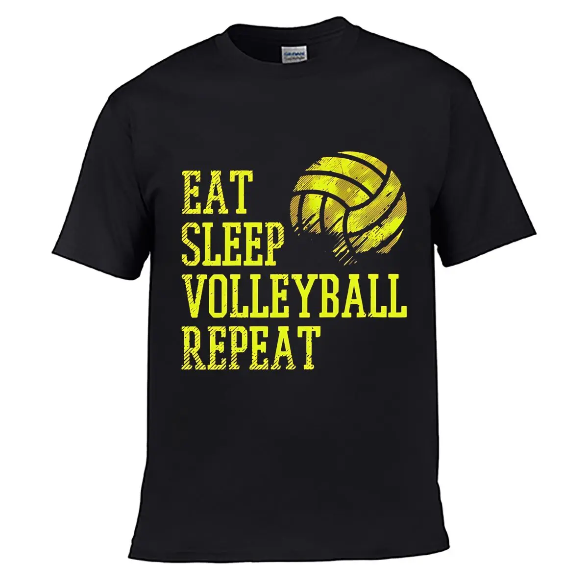 Eat Sleep Volleyball Repeat Loose Vintage Distressed Washed Casual Tee