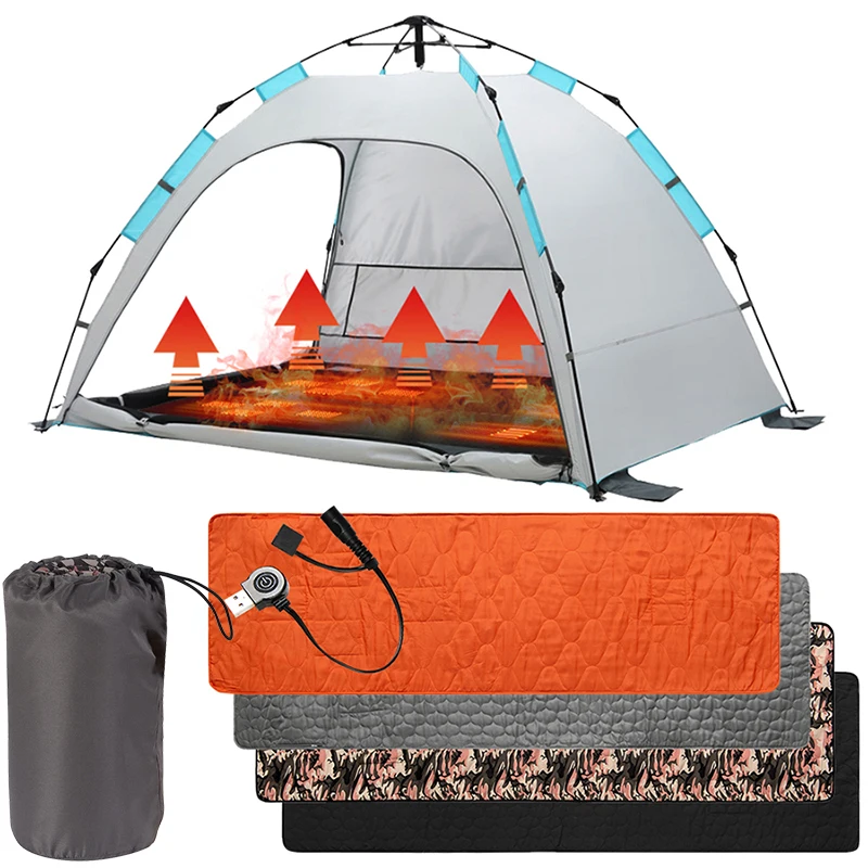 Outdoor Usb Heating Sleeping Mat Camping Heated Sleeping Mattress 5V USB Sleeping Bag Electric Heating Pad Camping Accessories