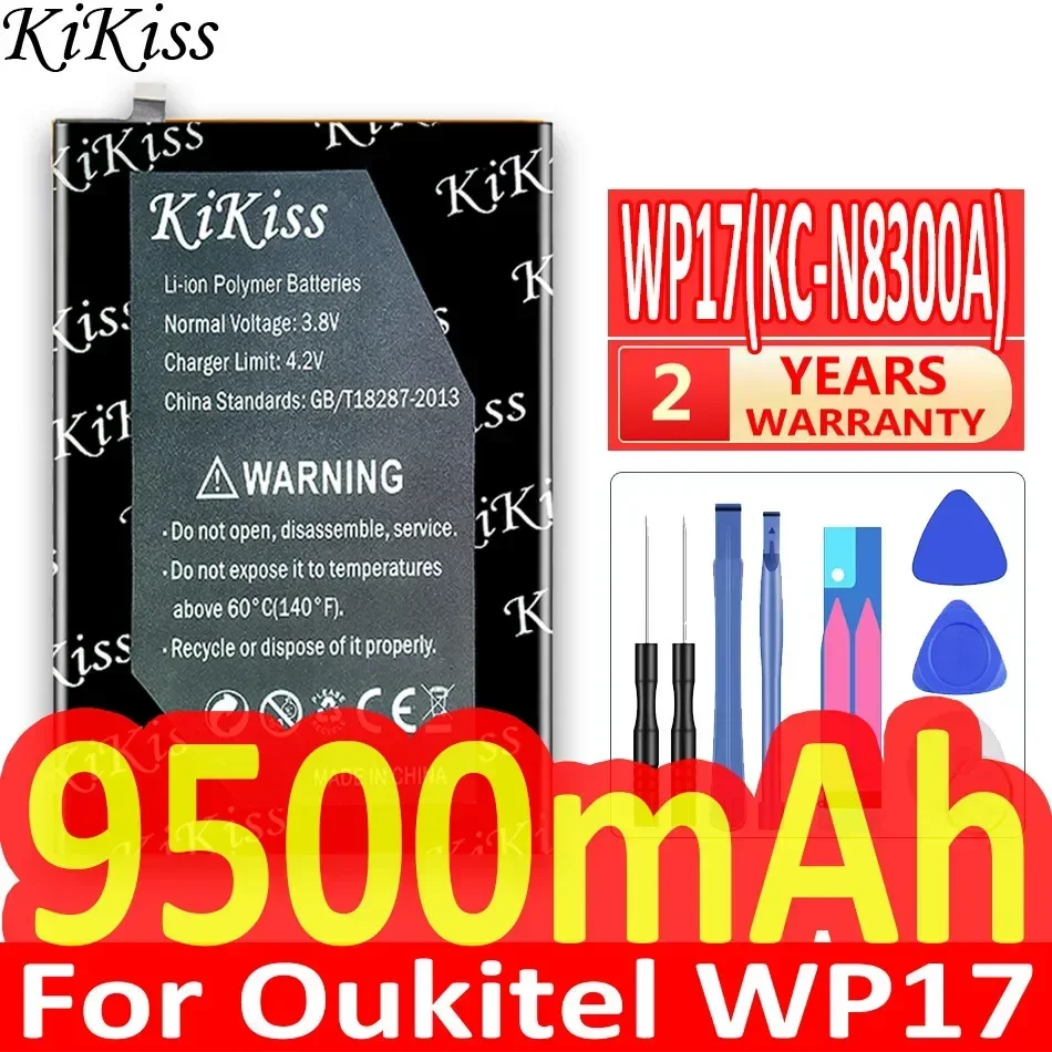 KiKiss Battery 9500mah KC-N8300A for Oukitel WP17 High Capacity