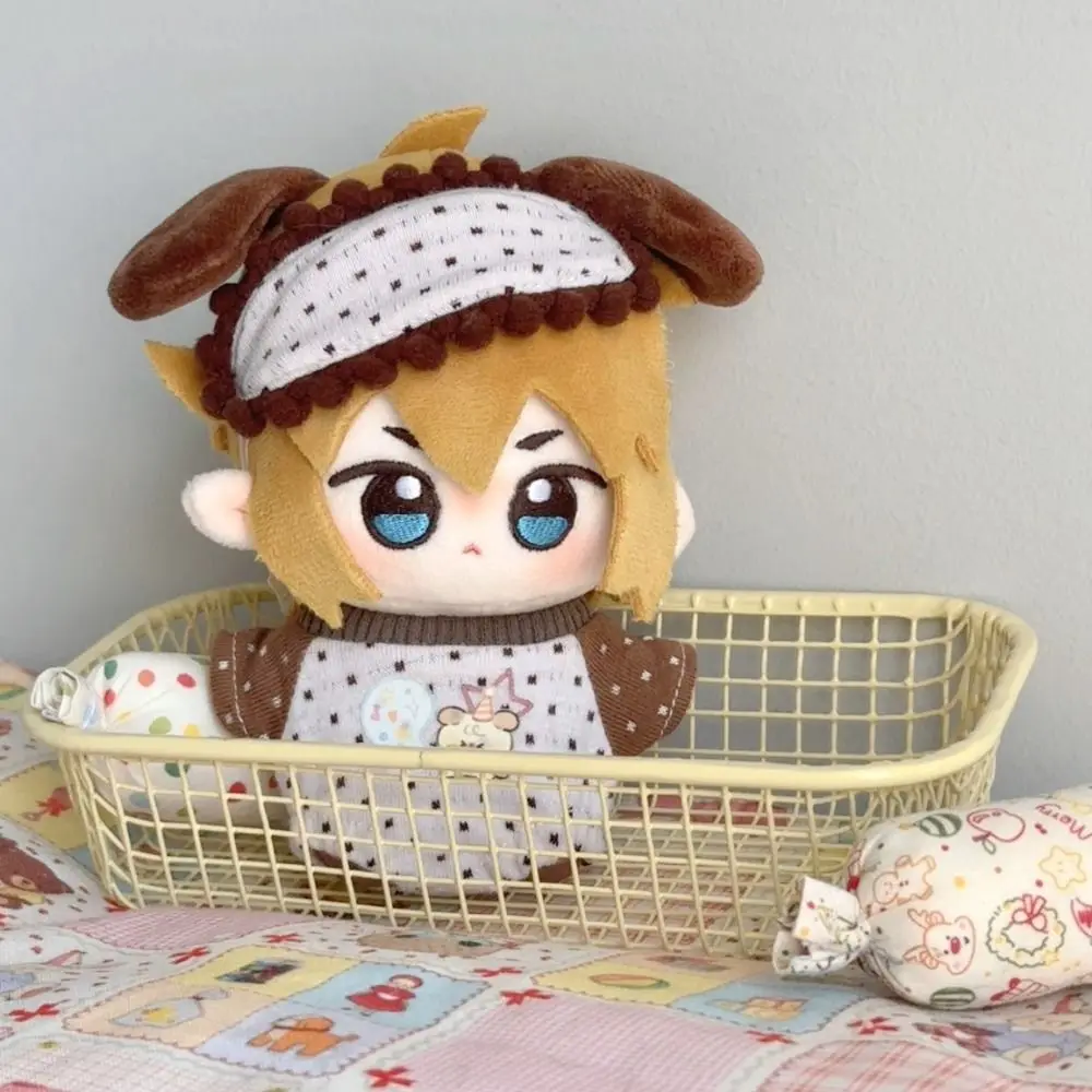

Cartoon T-shirt 20cm Cotton Doll Clothes Outfit Fashion Cotton Doll's Clothes Peaked Cap Mini Plush Doll Clothes Children's Gift