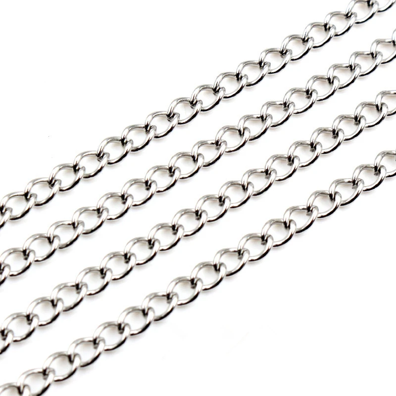 

5 Meters/Lot Never Fade Stainless Steel Multi Styles Necklace Chains For DIY Jewelry Making Findings Accessories Handmade