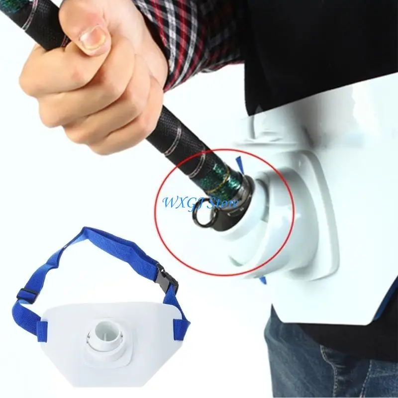 37JE Sea Fishing Rod Butt Cushion Gimbal Fishing Fighting Belt Waist Holder Shock Absorption Fighting Rod Holder
