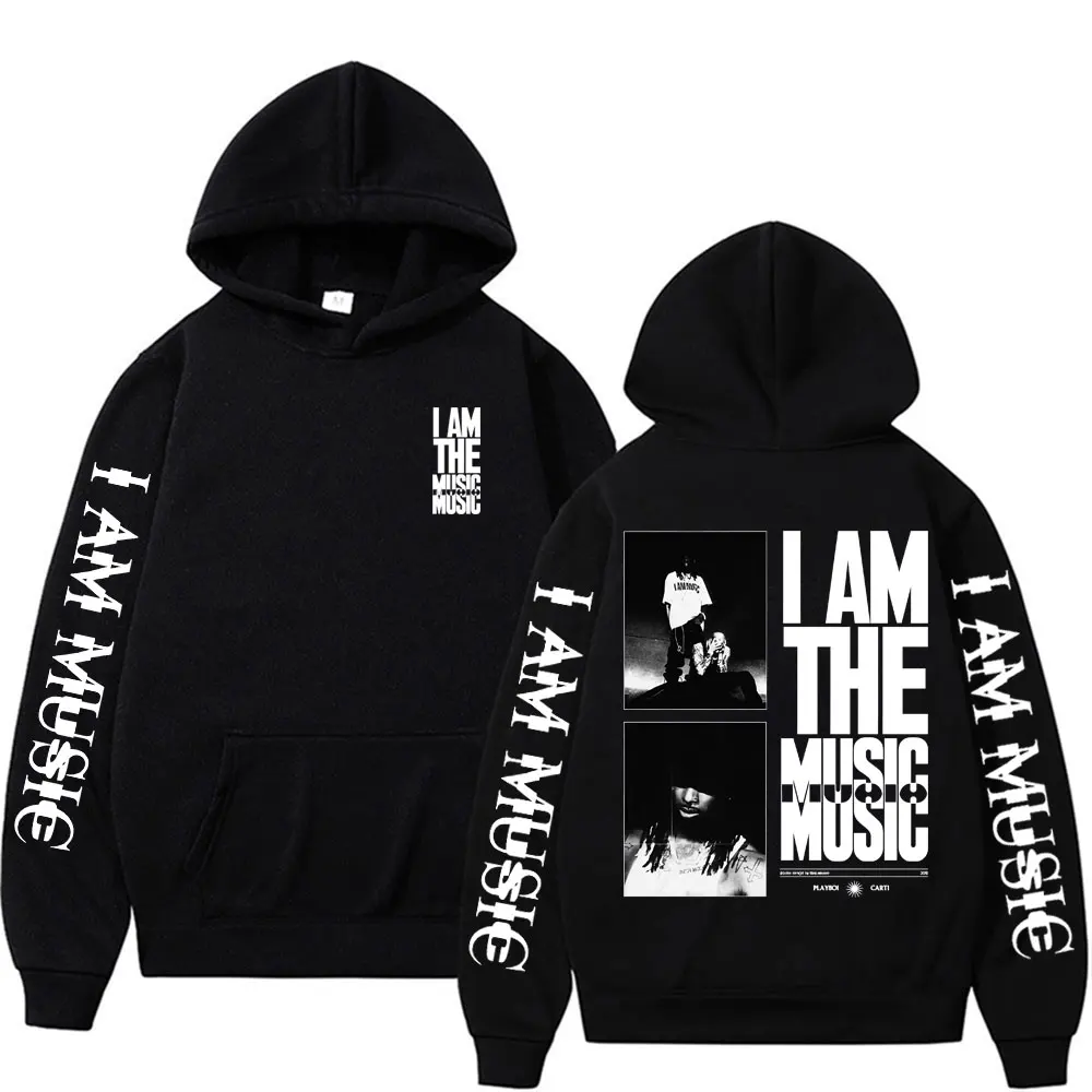 

Playboi Carti I AM MUSIC, толстовки с обложкой альбома, мужская одежда, Harajuku, уличный свитшот в стиле хип-хоп, повседневная толстовка большого размера, пуловеры