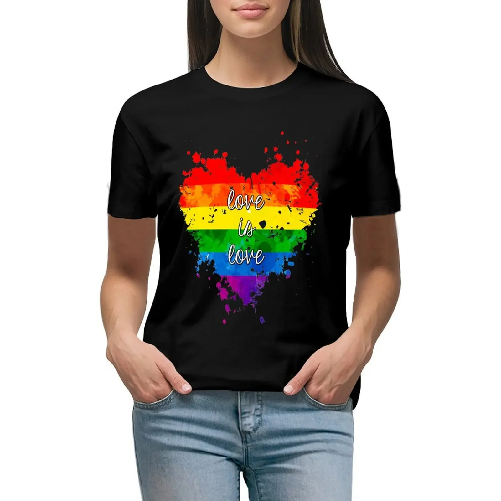 

Love is love T-Shirt customs vintage customs design your own korean fashion t-shirts for Women graphic tees funny