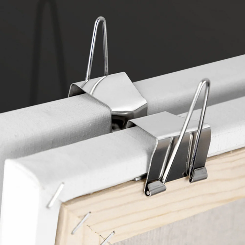 6 قطع من ملحقات اللوحة الزيتية المصنوعة من الفولاذ المقاوم للصدأ، مشابك قماشية متينة للفنانين، مستلزمات الرسم، ملحقات إطار الصورة