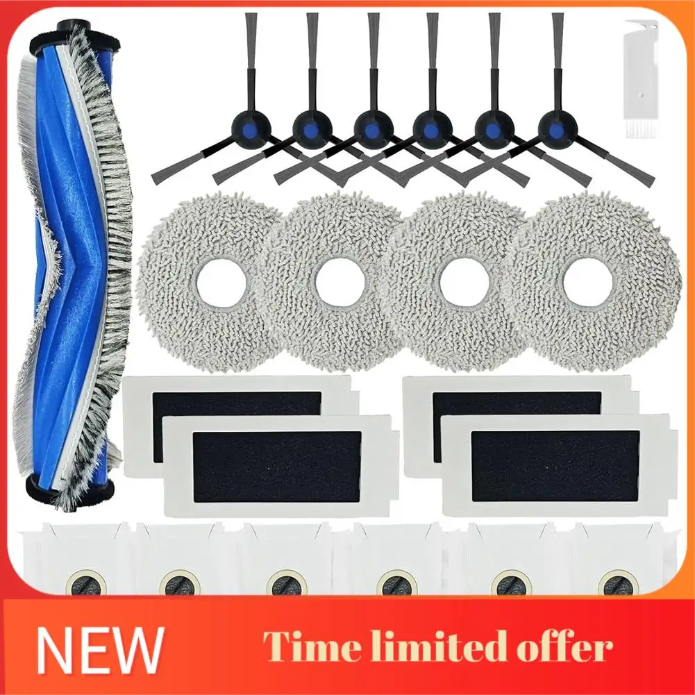 ECOVACS T30S/T30Sコンボロボット掃除機アクセサリースペアパーツキットメイン/サイドブラシ、フィルター、モップクロス、ダストバッグ A006