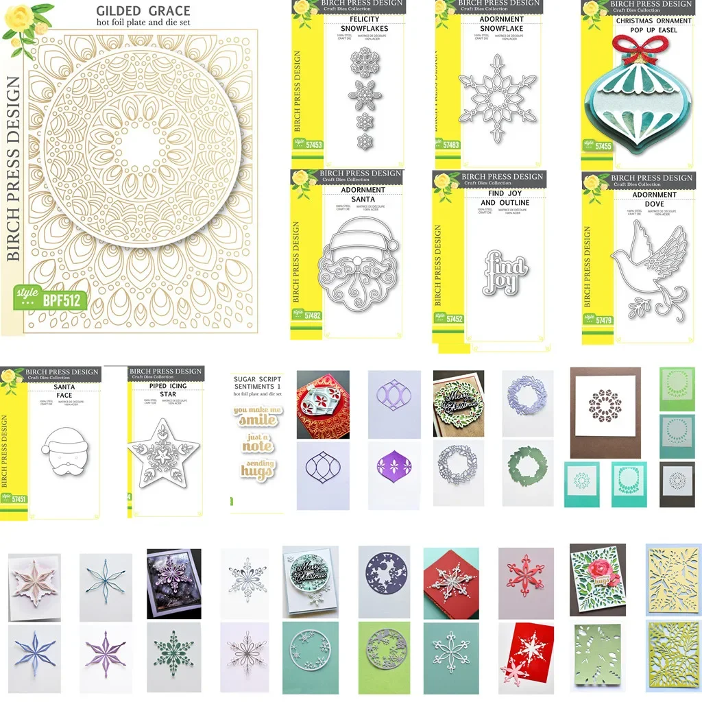

2024 Christmas Star New Metal Cutting Dies Hot Foil Stencils Scrapbooking Stamp Photo Album Decorative DIY Paper Gift Card