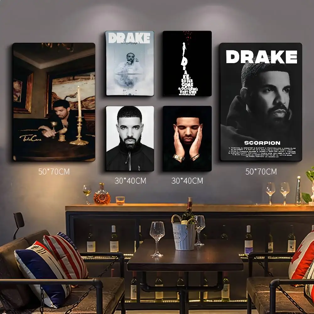 Rapper Drake DIY Sticky Poster Whitepaper Prints Posters Artwork Vintage Decorative Painting