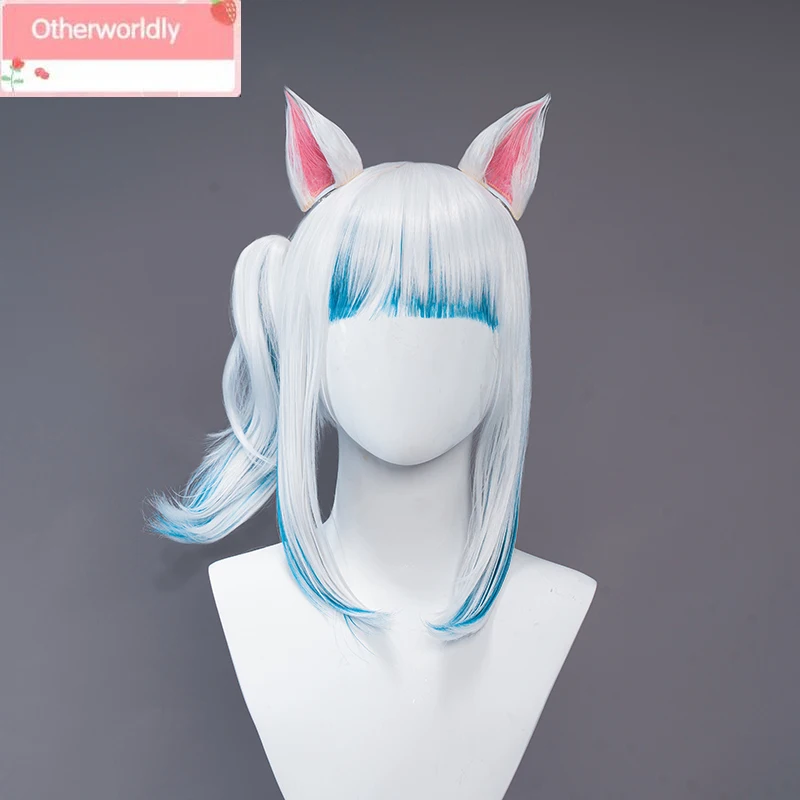 Virtual YouTuber Gawr Gura Catshark Casual Outfit Cosplay Wig With Ear