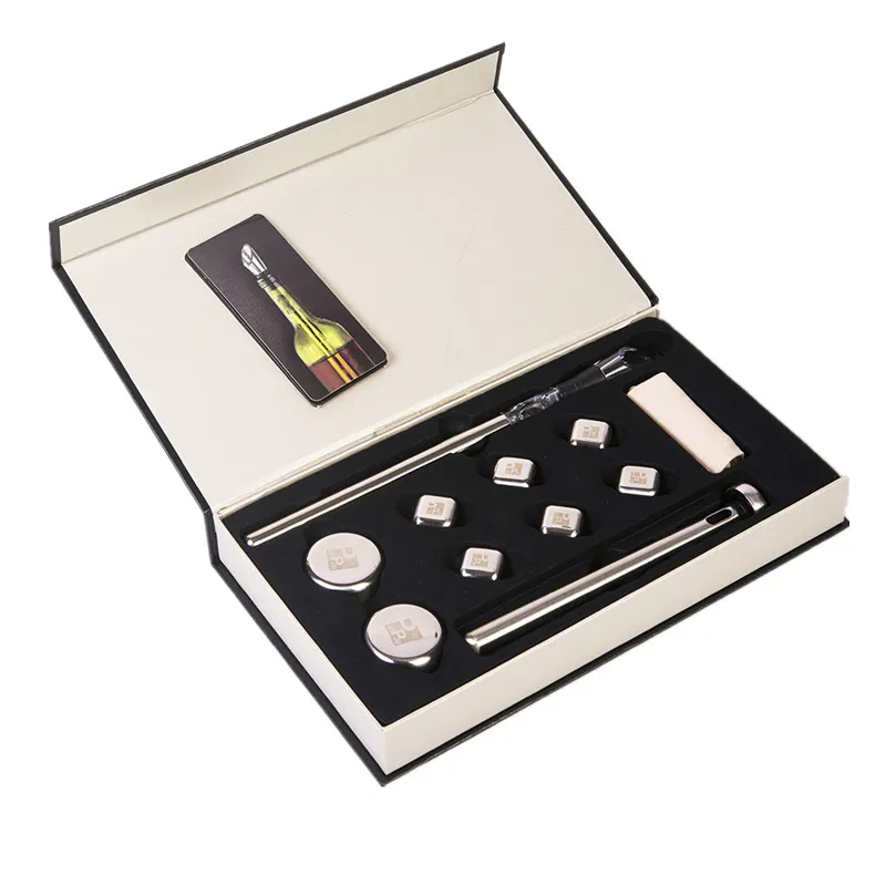 

Accessories Beverage Chilling Cold Drink Whisky Rock Ice Cube Stainless Steel Whisky Stone Set