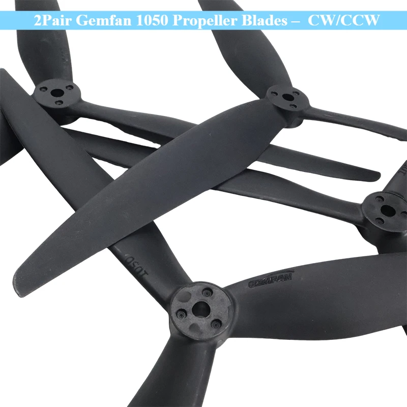 Neue 2 Paar Gemfan 1050 Propellerblätter – hocheffiziente CW/CCW-Requisiten für FPV-Drohne/RC-Quadcopter |   Langlebiges Ersatzteil für RC-Flugzeuge
