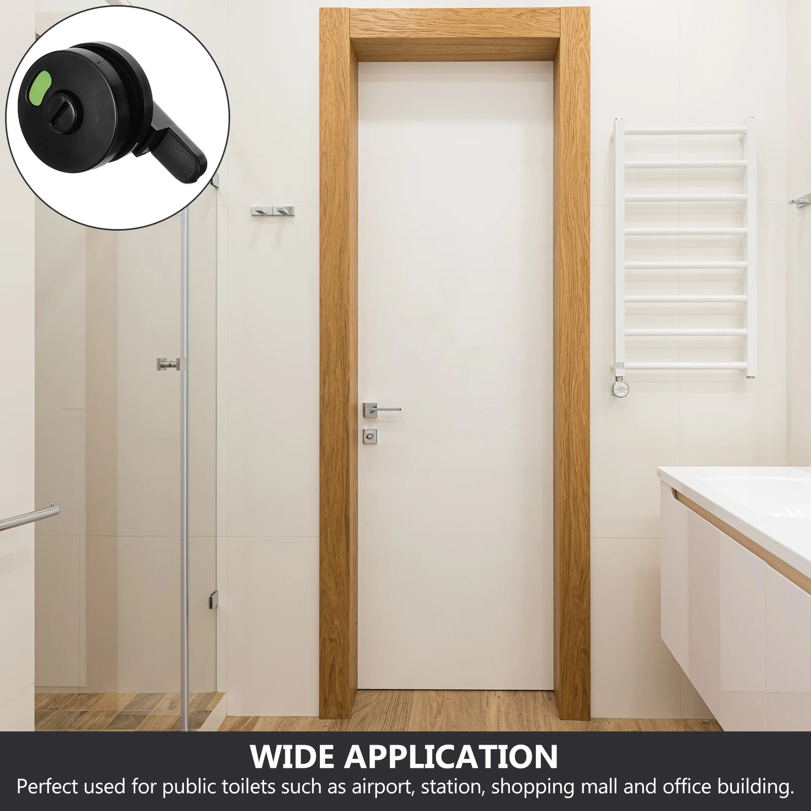 

4pcs Indicator Lock Bathroom Knob Vacant Occupied Sign Privacy Door Handle For Public Toilet Restroom Stall Commercial Door Lock