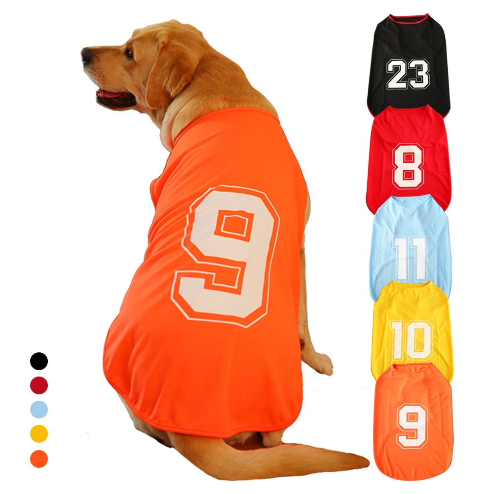 Summer Dog Clothes Breathable Basketball Jersey Pet Quick-drying Vest Large Dogs Sport Shirts Pets T-shirt Costume Supplies