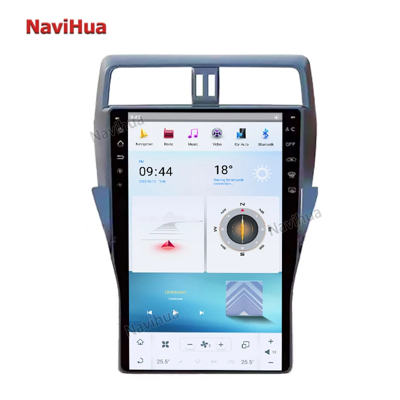 

13.6 Inch Android 11 Car DVD Player Vertical Touch Screen GPS Navigation Stereo CarPlay Functions Toyota Prado 2018