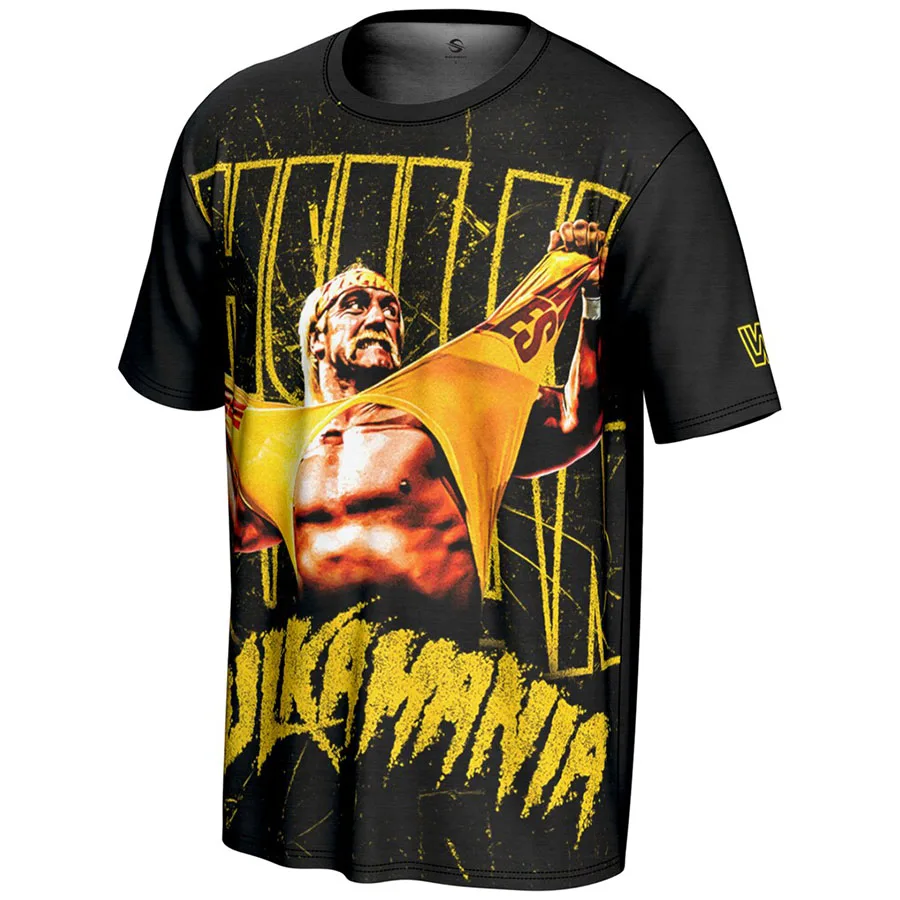 

Men's Black Hulk Hogan Hulkamania T-Shirt Is Simple Casual Atmospheric Loose And Breathable Suitable For Sports And Fitness