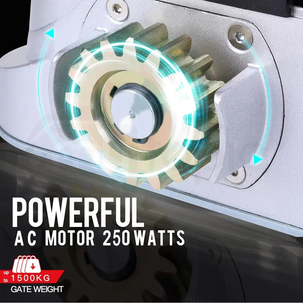 Dual-Control Smart Gate Opener - WiFi & Remote Automatic Sliding Door Motor with Built-In Auto Closer (AC Motor)