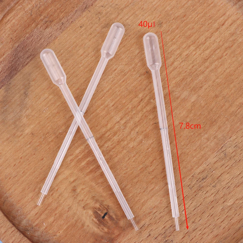 5/10Pcs 40ul Graduated Plastic Disposable Dropper Micro Pasteur Pipette for Blood Lipid & Hemoglobin Tests Laboratory Equipment