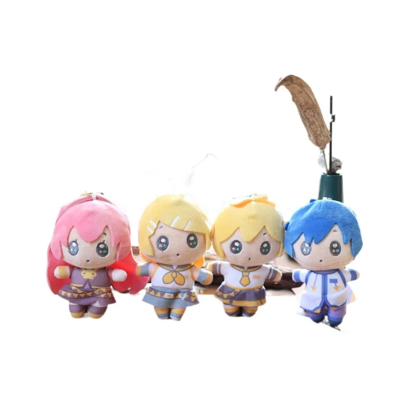 

6 types Anime Miku KAITO MEIKO Luka Kagamine Rin Len Figure Kawaii Q version Plush Doll Keychain Bag Pendant decor toy Gift