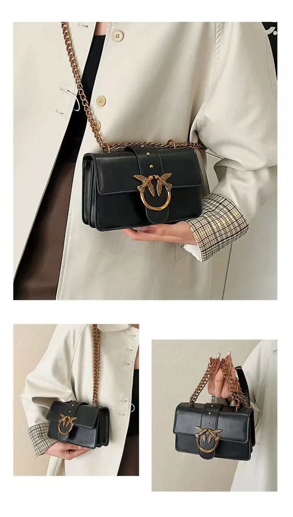 2026 Frühjahr/Sommer Kleiner Vogel Geprägte Unterarm-Schultertasche Neue Casual-Handtasche Ketten-Umhängetasche Geeignet für Frauen.689 – Detail 15
